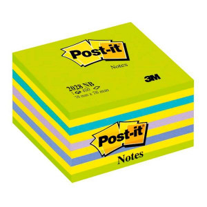 SAMOLEPILNA KOCKA 76x76mm 3M POST-IT LOLLIPOP GREEN BLUE 2028-NB