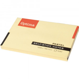 SAMOLEPILNI LISTKI OPTIMA 75x125 RUMENI 100/1