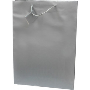 DARILNE NOSILNE VREČKE MAT PLASTIFICIRANE 330x102x457 SREBRNE