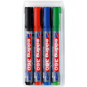 PIŠI BRIŠI MARKER ZA BELE TABLE WHITEBOARD EDDING 360 1,5-3mm SET 4 MARKERJEV