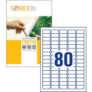 ETIKETE SOREX 35,6x16,9 100/1