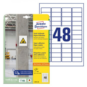 ETIKETE 45,7x21,2mm AVERY ZWECKFORM L7873-20