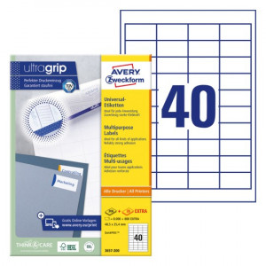 ETIKETE 48,5x25,4 AVERY ZWECKFORM 3657-200