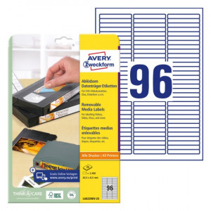 ETIKETE ODLEPLJIVE 63,5x8,5mm AVERY ZWECKFORM L6022REV-25