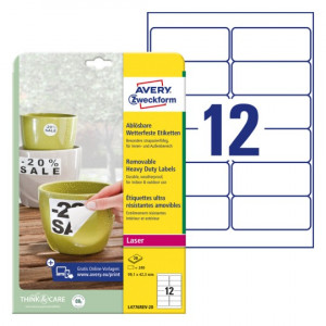 ETIKETE POLIESTER ODLEPLJIVE 99,1x42,3 AVERY ZWECKFORM L4776REV-20 MAT BELA