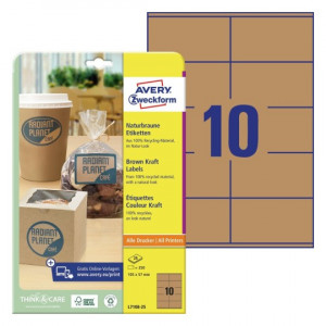ETIKETE RJAVE ZWECKFORM L7108-25 105x57mm 25/1
