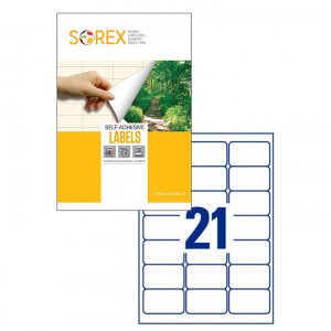 ETIKETE SOREX 63,5x38,1 100/1