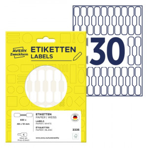 ETIKETE ZA OZNAČEVANJE CEN 49x10mm AVERY ZWECKFORM 3335 930 kos