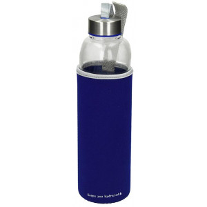 FLAŠKA ZA VODO BOROSILIKATNA WAVE COLOR 600ml MODRA