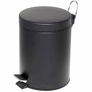 KOVINSKI KOŠ ZA SMETI S PEDALOM 5L ALCO 2960 ČRN