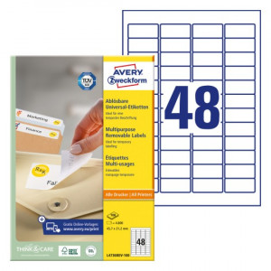 ETIKETE ODLEPLJIVE 45,7x21,2 AVERY ZWECKFORM L4736REV-100 100/1