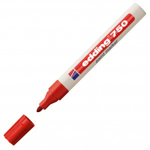 MARKER Z LAKOM EDDING PAINT 750 2-4 RDEČ 002