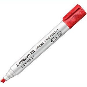 MARKER ZA BELE TABLE POŠEVEN STAEDTLER LUMOCOLOR WHITEBOARD 351 B-2 RDEČ