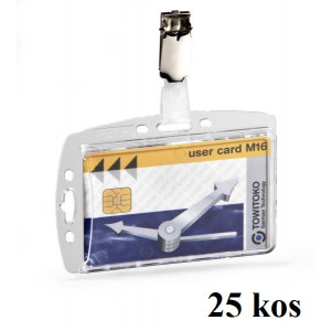 OVITKI ZA MAGNETNE KARTICE S PRIPONKO 54x85mm DURABLE 8005 25/1