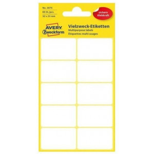 OZNAČEVALNE ETIKETE ZA ROČNO PISANJE 32x23mm BELE ZWECKFORM 3075 60 kos