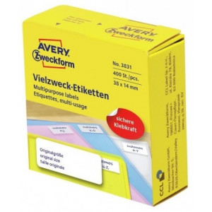OZNAČEVALNE ETIKETE NA KOLUTU 38x14mm BELE ZWECKFORM 3831 400 kos