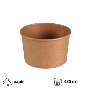 PAPIRNATA KRAFT SKODELICA ZA HRANO d=11cm 480ml ABENA 1999903110 50 kos