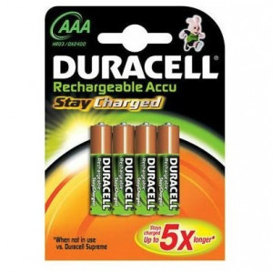 POLNILNE BATERIJE AAA DURACELL RECHARGE HR03 K4 850mAh 4 kos