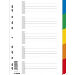 REGISTER PP BARVNI A4 1/5 DONAU 7704095PL-99