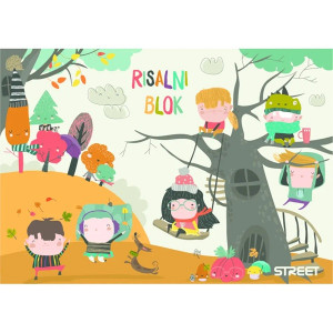 RISALNI BLOK MEHKE PLATNICE A3 HRAPAVI STREET OTROCI 140g 20/1