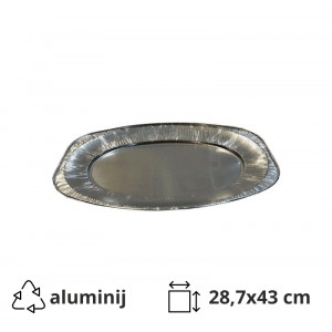 SERVIRNI PLADENJ ZA ŽIVILA SREDNJI 429x288x25mm ALUMINIJ V2-V43 10 kos