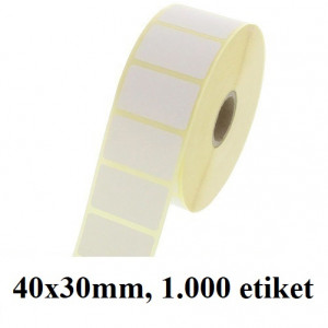 ETIKETE TERMO EKO V ROLI 40x30mm 40mm/105mm 1000/1