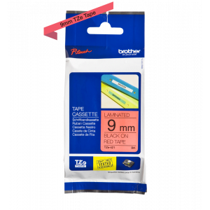 TRAK ZA NALEPKE BROTHER P-TOUCH LAMINIRAN RDEČ-ČRN 9mm TZe-421