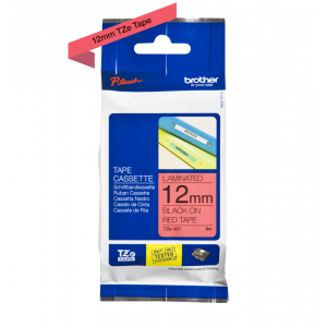 TRAK ZA NALEPKE BROTHER P-TOUCH LAMINIRAN RDEČ-ČRN 12mm TZe-431