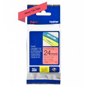 TRAK ZA NALEPKE BROTHER P-TOUCH LAMINIRAN RDEČ-ČRN 24mm TZe-451