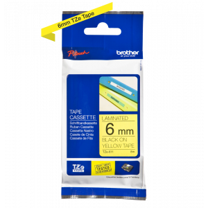 TRAK ZA NALEPKE BROTHER P-TOUCH LAMINIRAN RUMEN-ČRN 6mm TZe-611