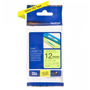 TRAK ZA NALEPKE BROTHER P-TOUCH LAMINIRAN NEON RUMEN-ČRN 12mm TZe-C31