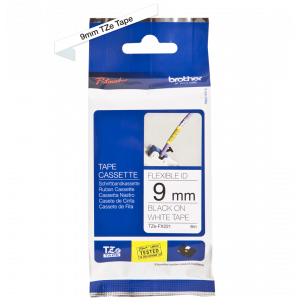 TRAK ZA NALEPKE BROTHER P-TOUCH LAMINIRAN FLEXIBLE BEL-ČRN 9mm TZe-FX221