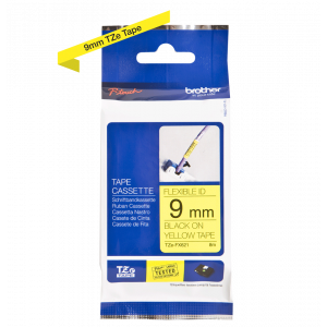 TRAK ZA NALEPKE BROTHER P-TOUCH LAMINIRAN FLEXIBLE RUMEN-ČRN 9mm TZe-FX621