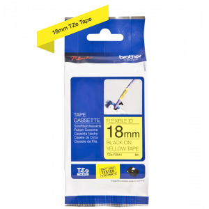 TRAK ZA NALEPKE BROTHER P-TOUCH LAMINIRAN FLEXIBLE RUMEN-ČRN 18mm TZe-FX641