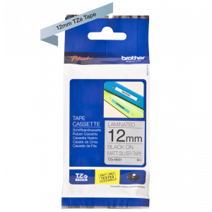 TRAK ZA NALEPKE BROTHER P-TOUCH LAMINIRAN SREBRN-ČRN 12mm TZe-M931