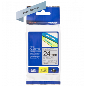 TRAK ZA NALEPKE BROTHER P-TOUCH LAMINIRAN SREBRN-ČRN 24mm TZe-M951