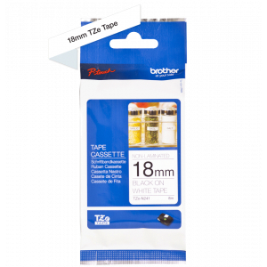 TRAK ZA NALEPKE BROTHER P-TOUCH NELAMINIRAN BEL-ČRN 18mm TZe-N241