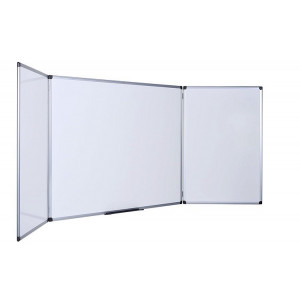 TRIDELNA BELA MAGNETNA TABLA PIŠI BRIŠI BI-OFFICE MAYA TRIO 90x120-240cm