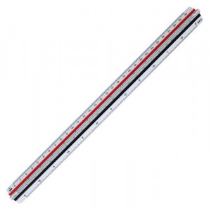 TRIROBI RAZMERNIK 30cm M=1:20 :25 :50 :75 :100 :125 ARISTO GEOCollege 23702