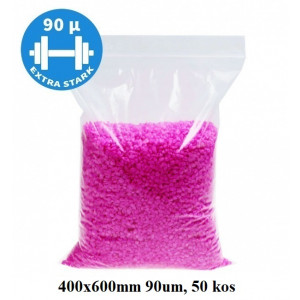 VREČKE ZIP ZAPIRANJE MOČNEJŠE 400x600mm 90um LDPE 50/1