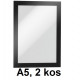 OKVIR SAMOLEPILNI ZA LETAKE DURAFRAME 4871 A5 ČRN 2/1