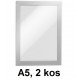 OKVIR SAMOLEPILNI ZA LETAKE DURAFRAME 4871 A5 SREBRN 2/1