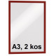OKVIR SAMOLEPILNI ZA LETAKE DURAFRAME 4873 A3 RDEČ 2/1