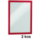 OKVIR SAMOLEPILNI ZA LETAKE DURAFRAME 4872 A4 RDEČ 2/1