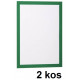 OKVIR SAMOLEPILNI ZA LETAKE DURAFRAME 4872 A4 ZELEN 2/1