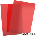FOLIJA ZA VEZAVO A4 0,15mm KLIPKO PROZORNO RDEČA FA4R015 100/1