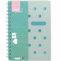 BLOK ŠPIRALNI A5 MALI KARO PP PLATNICE STREET PAD PASTEL GREEN