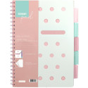 BLOK ŠPIRALNI Z REGISTROM A4 MALI KARO PP PLATNICE STREET PAD PASTEL PINK