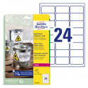 ETIKETE POLIESTER 63,5x33,9mm AVERY ZWECKFORM L4773-20 MAT BELA 20/1