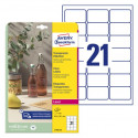 ETIKETE POLIESTER 63,5x38,1 AVERY ZWECKFORM L7782-25 SIJAJ PROZORNA 25/1
